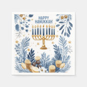 Hanukkah Harmony waterverf Lichtfestival Servet (Voorkant)