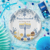 Hanukkah Harmony, waterverf Papieren Bordje (Feest)