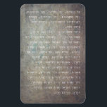 Hanukkah Hebrew Al Hanisim Prayer Judaica Art Magneet<br><div class="desc">Unieke artistieke afbeelding voor het Hebreeuwse gebed Al Hanisim Hebreeuw Prayer, te beginnen met de woorden: "En we bedanken jullie voor de wonderen, voor de aflossing, voor de machtige daden, voor de reddingspogingen, en voor de wonderen die jullie in die tijd voor onze voorouders hebben gemaakt, op dit moment." Het...</div>