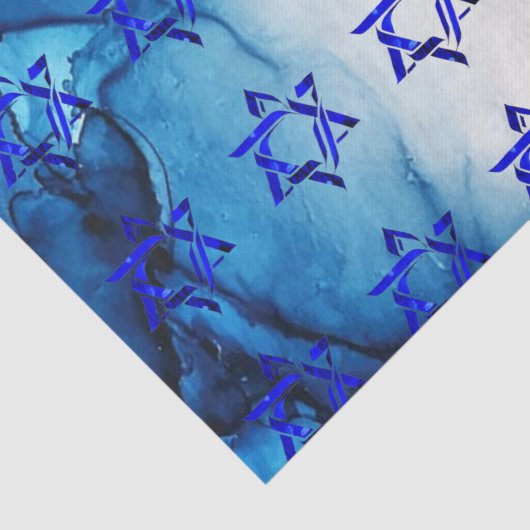 HANUKKAH HEBREW STARS-weefselpapier personaliseren Tissuepapier (Detail)