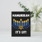 Hanukkah: Het is Lit Briefkaart (Staand voorkant)