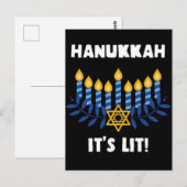 Hanukkah: Het is Lit Briefkaart (Voorkant / Achterkant)