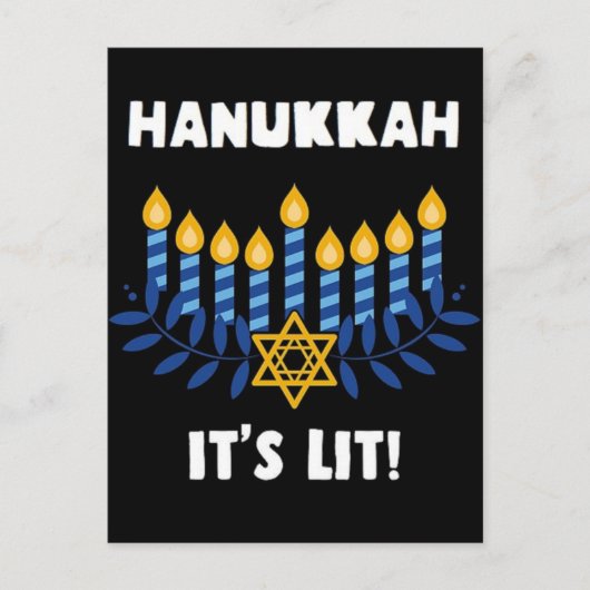 Hanukkah: Het is Lit Briefkaart (Voorkant)