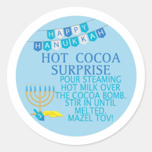 HANUKKAH Hot cacaombom sticker, Mazel tov Ronde Sticker