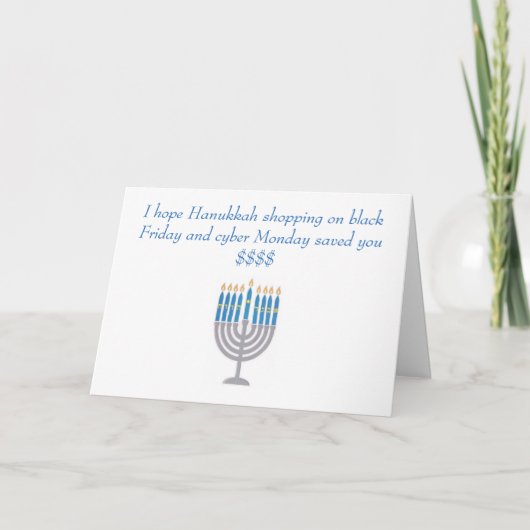 Hanukkah humor greeting card feestdagen kaart (Voorkant)