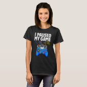 Hanukkah I Paused My Game to be here Controller Ga T-shirt (Voorkant volledig)