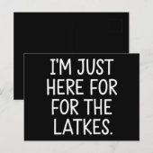 Hanukkah, ik ben hier voor de Joodse Latkes Briefkaart (Voorkant / Achterkant)