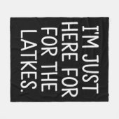 Hanukkah, ik ben hier voor de Joodse Latkes Fleece Deken (Voorkant (Horizontaal))