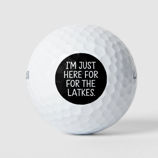 Hanukkah, ik ben hier voor de Joodse Latkes Golfballen (Voorkant)