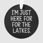 Hanukkah, ik ben hier voor de Joodse Latkes Ornament (voorkant)