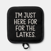 Hanukkah, ik ben hier voor de Joodse Latkes Pannenlap (Voorkant)