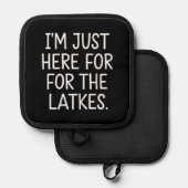 Hanukkah, ik ben hier voor de Joodse Latkes Pannenlap (Voorkant / Achterkant)