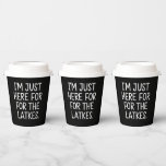 Hanukkah, ik ben hier voor de Joodse Latkes Papieren Bekers<br><div class="desc">Chanoeka Ik ben hier voor de laatste Joodse feestdag</div>