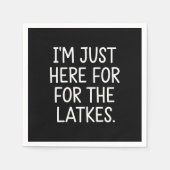 Hanukkah, ik ben hier voor de Joodse Latkes Servet (Voorkant)