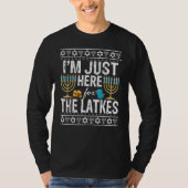 Hanukkah, ik ben hier voor de Joodse Latkes T-shirt (Voorkant)