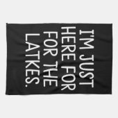 Hanukkah, ik ben hier voor de Joodse Latkes Theedoek (Horizontaal)