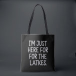 Hanukkah, ik ben hier voor de Joodse Latkes Tote Bag<br><div class="desc">Chanoeka Ik ben hier voor de laatste Joodse feestdag</div>