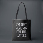 Hanukkah, ik ben hier voor de Joodse Latkes Tote Bag<br><div class="desc">Chanoeka Ik ben hier voor de laatste Joodse feestdag</div>