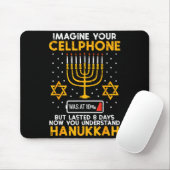 Hanukkah Imagine Your Cellphone Chanukah Jew Men W Muismat (Met muis)