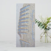 Hanukkah in de sneeuw! platte kaart op metallisch  (Staand voorkant)