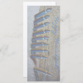 Hanukkah in de sneeuw! platte kaart op metallisch  (Voorkant / Achterkant)