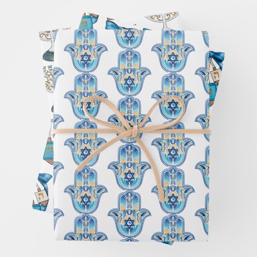Hanukkah Inpakpapier Vel (In situ)