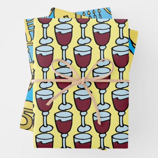 Hanukkah Inpakpapier Vel (In situ)