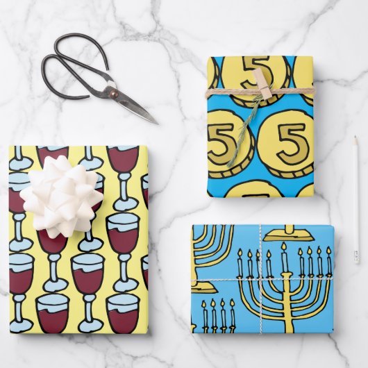 Hanukkah Inpakpapier Vel (Voorkant)