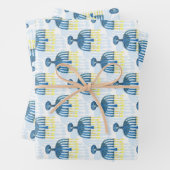 Hanukkah Inpakpapier Vel (In situ)