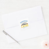 Hanukkah is een hele Latke leuk grap joods Chanuka Vierkante Sticker (Envelop)