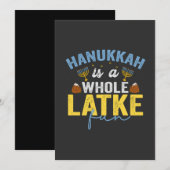 Hanukkah Is een Hele Latke Pret Funny Joodse Chanu Kaart (Voorkant / Achterkant)