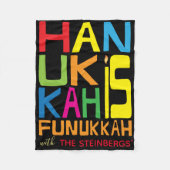 Hanukkah is Funukkah Fleece Blanket (Voorkant)