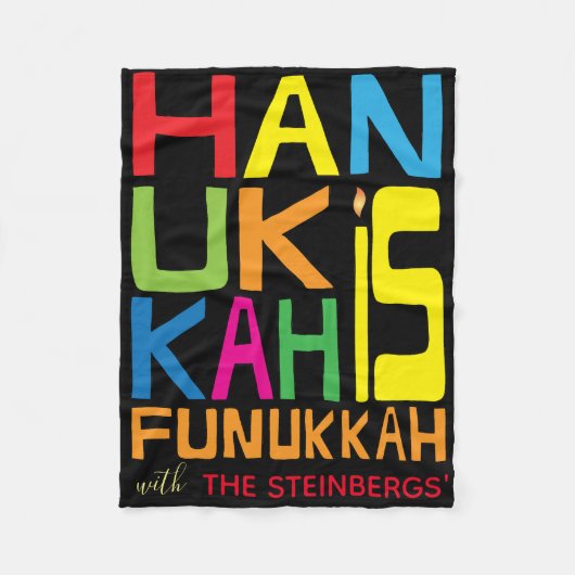 Hanukkah is Funukkah Fleece Blanket (Voorkant)