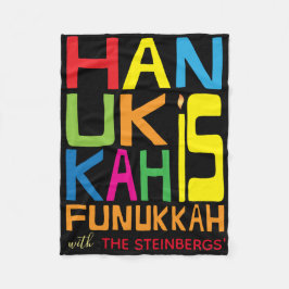 Hanukkah is Funukkah Fleece Blanket Deken