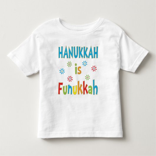 "Hanukkah is Funukkah" GIRLS Ruffle T-Shirt (Voorkant)