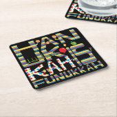 Hanukkah is Funukkah Kartonnen Onderzetters (Schuin)