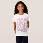 "Hanukkah is Funukkah" Kinder T-Shirt, Roze. Toddl T-shirt (Voorkant volledig)