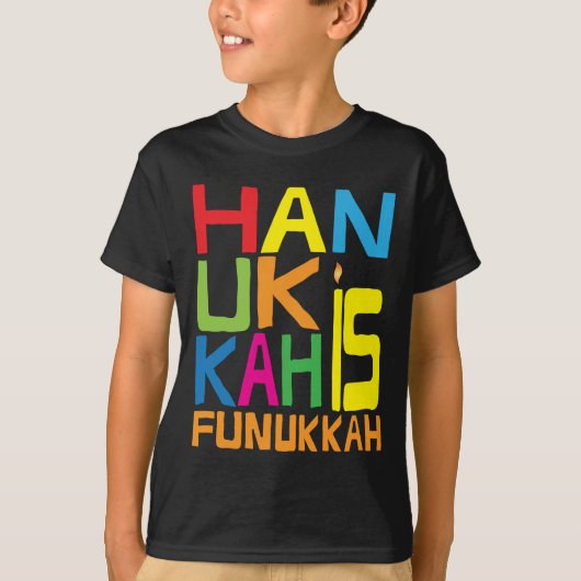 "Hanukkah is Funukkah" Kinder T-Shirt. T-shirt (Voorkant)