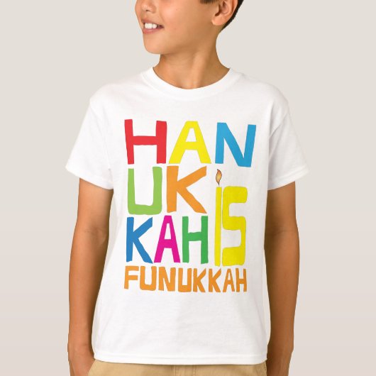 "Hanukkah is Funukkah" Kinder T-Shirt. T-shirt (Voorkant)
