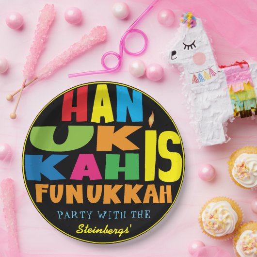 Hanukkah is Funukkah Papieren Bordje (Feest)