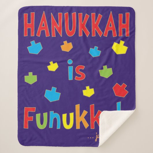 Hanukkah is Funukkah Sherpa Blanket/Med Deken (Voorkant)