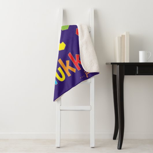 Hanukkah is Funukkah Sherpa Blanket/Med Sherpa Deken (In situ)