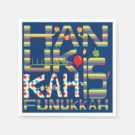 Hanukkah is Funukkah Stripes Servet