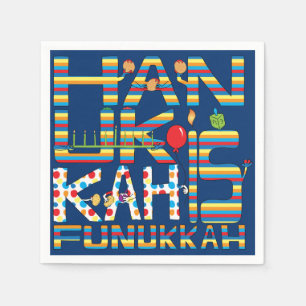 Hanukkah is Funukkah Stripes Servet