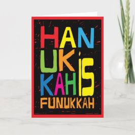 "Hanukkah is Funukkah"-Wenskaart met Envelope Feestdagen Kaart