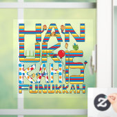 Hanukkah is Funukkah Window Cling Raamsticker (Huis)