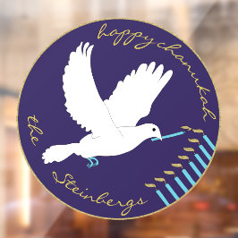 Hanukkah is Love Dove Window Cling Raamsticker