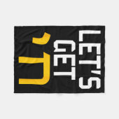 Hanukkah Jew Hebrew Word Lets Get Chai Fleece Deken (Voorkant (Horizontaal))