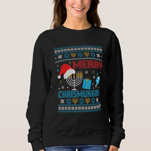 Hanukkah Jewish Christmas Chrismukkah Sweater (Voorkant)