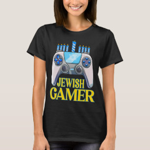 Hanukkah Jewish Gamer Video Game Kerstmis Bo T-shirt